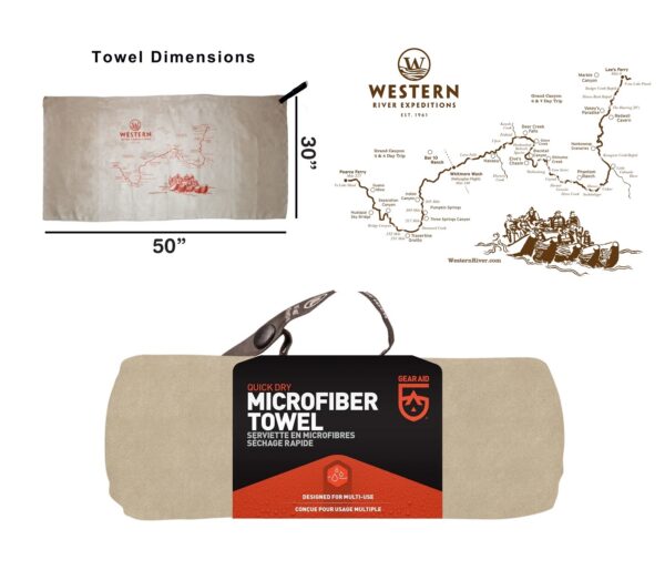 Western River Grand Canyon Map Towel