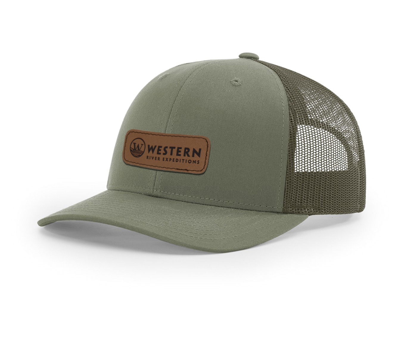 WRE Leather Patch Trucker Hat - Image 2