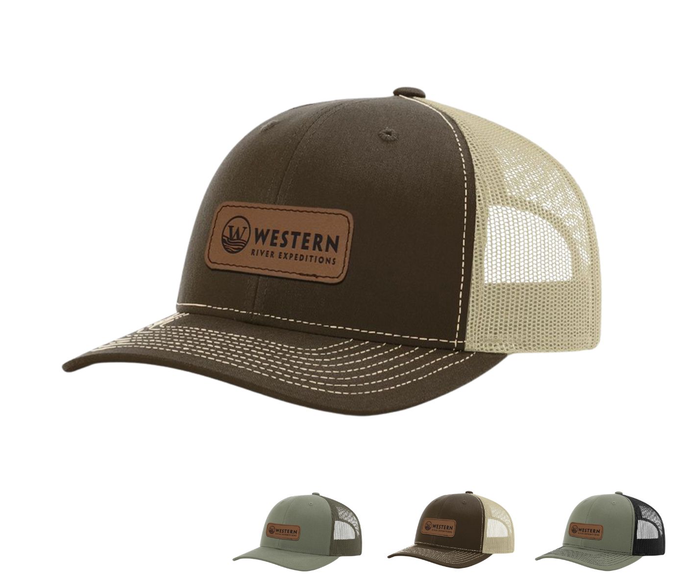 WRE Leather Patch Trucker Hat